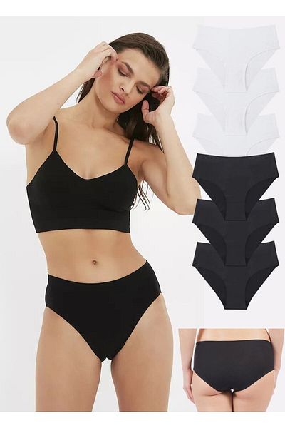 GECKO COLLECTION Γυναικεία εσώρουχα Gecko High Waist Cut Recovery No Trace 6 τεμαχίων
