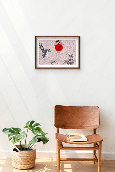 ÖZCANLAR ÇERÇEVE GULTEKIN LINE BIRDS SERIES ДИГИТАЛЕН ПЕЧАТ