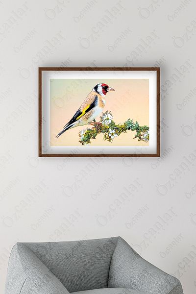ÖZCANLAR ÇERÇEVE GULTEKIN LINE BIRDS SERIES ДИГИТАЛЕН ПЕЧАТ