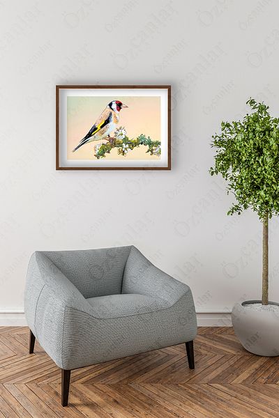 ÖZCANLAR ÇERÇEVE GULTEKIN LINE BIRDS SERIES ДИГИТАЛЕН ПЕЧАТ