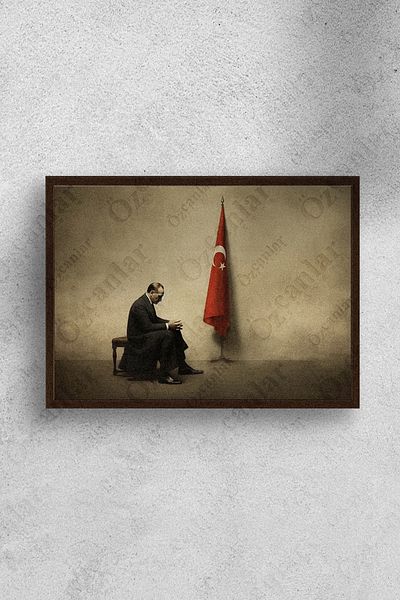ÖZCANLAR ÇERÇEVE ДИГИТАЛЕН ПЕЧАТ СЕРИЯ GULTEKIN CIZGEN ATATURK
