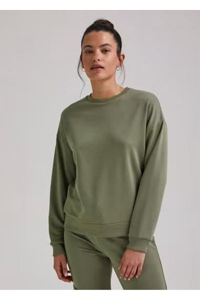 Kübra Tekstil 2531 Khaki Women's Sweatshirt