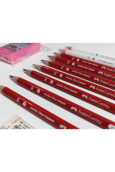 Faber Castell MY FIRST PENCIL SET JUMBO 7+2 SMALL ERASER TOTAL 11 PIECES (PEN...