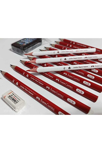 Faber Castell MY FIRST PENCIL SET JUMBO 10+3 SMALL ERASER TOTAL 15 PIECES (PE...