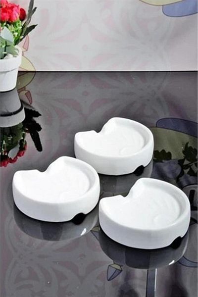 Tiesa Home Porcelain Milk Stone Anti-Slip 3 Piece
