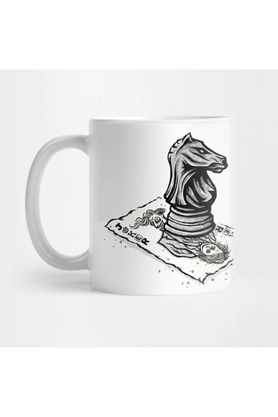 Pixxa The Black Knight - Chess Mug Cup