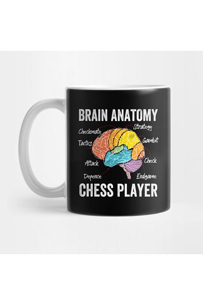 Pixxa Chess Player's Brain Anatomy Mug