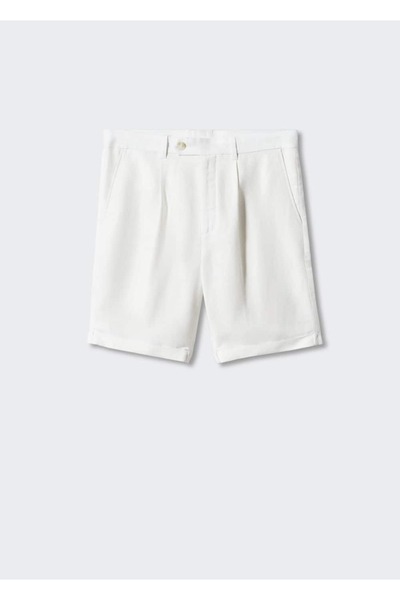 MANGO Man Ανδρικό/ 100% λινό βερμούδα