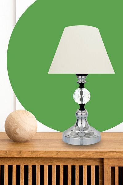 MINIMAL ETICARET VE BILGI TEKNOLOJILERI Omega Crystal Silver Chrome Cone Mini Lampshade