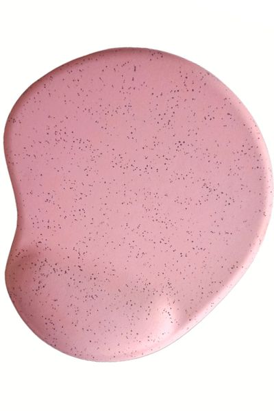 usin Oval Pink Sand Pattern Wrist Support Non-Slip Base Computer Notebook Mouse Pad - Bracelet Mouse Pad