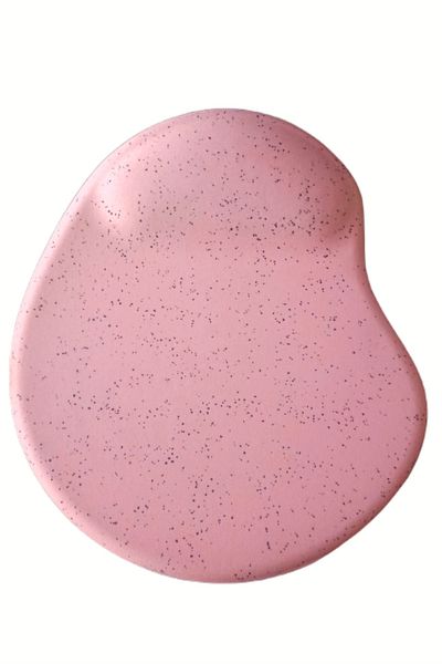 usin Oval Pink Sand Pattern Wrist Support Non-Slip Base Computer Notebook Mouse Pad - Bracelet Mouse Pad