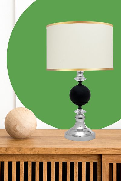 MINIMAL ETICARET VE BILGI TEKNOLOJILERI Omega Silver Black Contrast Lampshade