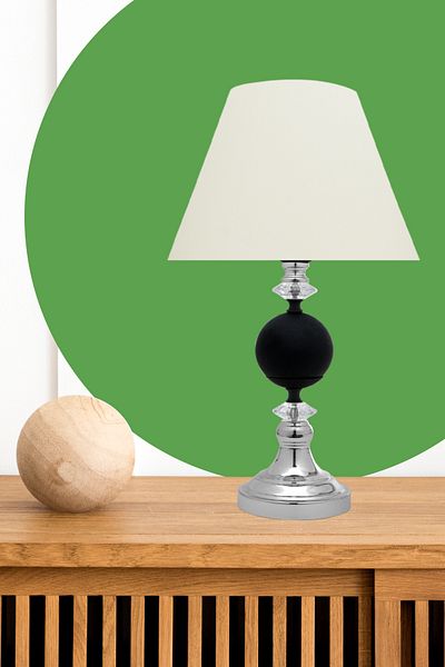 MINIMAL ETICARET VE BILGI TEKNOLOJILERI Omega Silver Black Contrast Lampshade