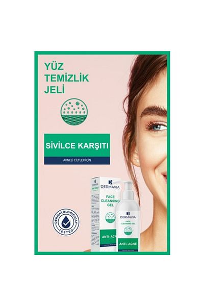 Dermavia جل غسول الوجه المضاد لحب الشباب 200 مل - تنظيف البشرة بحمض الساليسيليك والزنك PCA