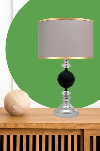 MINIMAL ETICARET VE BILGI TEKNOLOJILERI Omega Silver Black Contrast Lampshade