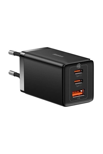 Baseus Gan5 Pro 65w Hızlı Telefon Tablet Macbook Pro Şarj Aleti 100w Type C Şarj Kablosu 1m (siyah