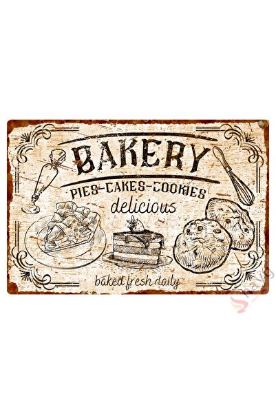 Hayg Equipment Dekoratif Pas Görünümlü Mutfak Levhası - Cafe And Bakery Retro...