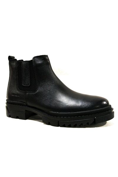 Kinetix Black Elastic Laceless Anatomical Comfort Men's Boots