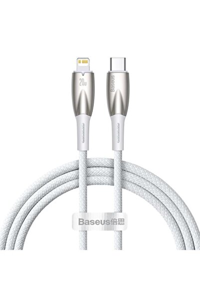Baseus Glimmer Series 20w 100 Cm Type-c To Lightning Şarj Kablosu Beyaz