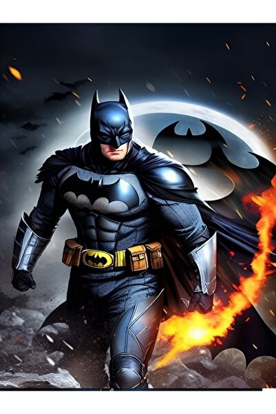 hediyehobihersey Dikdörtgen Pasta Batman Şekerli Kağıda Baskı Yenilebilir Kağ...