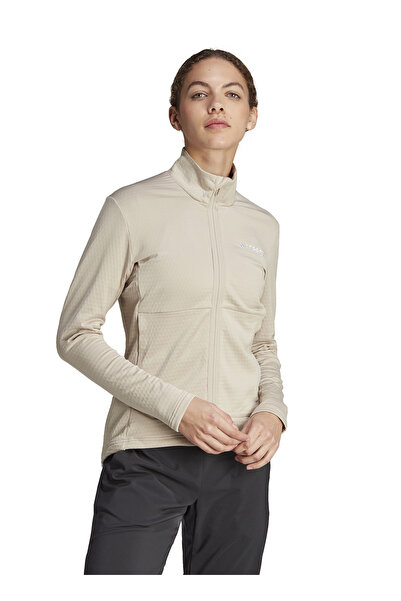 adidas Bej Kadın Dik Yaka Terrex Polar Sweatshırt IB1812-W MT LT FL JA WON