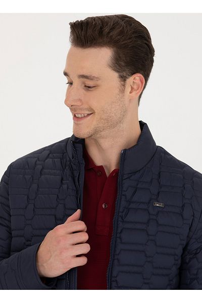U.S. Polo Assn. БАЗА. Polo Assn. Тъмносиньо мъжко палто DENUR23K