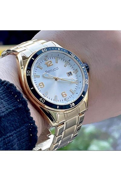 Ferrucci Men's Metal Band Wristwatch