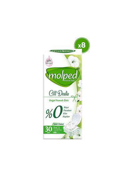 Molped Pure&Soft Daily Pads (Single Pack) Sw 8 Pack of 30
