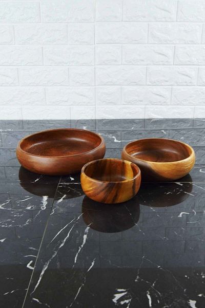 SepetçiBaba Brown Bella 3-Piece Bowl Set