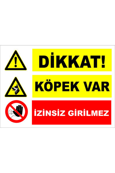 vizyon trafik Caution There Is a Dog 15X21 cm Sticker
