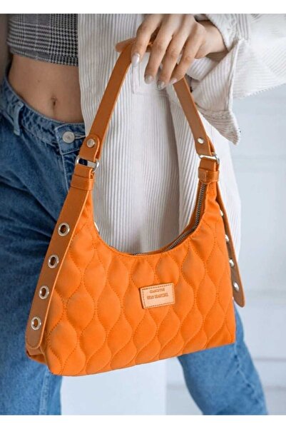 Gözenshopp حقيبة يد وكتف نسائية برتقالية