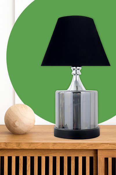 MINIMAL ETICARET VE BILGI TEKNOLOJILERI Lambent Smoked Cone Black Glass Lampshade