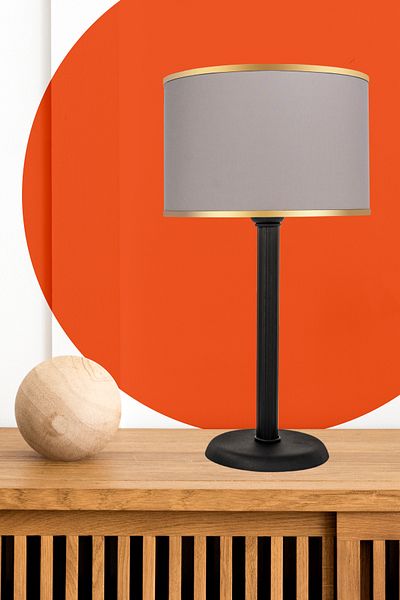 MINIMAL ETICARET VE BILGI TEKNOLOJILERI Line Andesite Black Lampshade