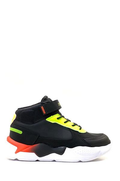 pepino 1532 Pantofi ortopedici ușori pentru băiat, negru/galben fosfor
