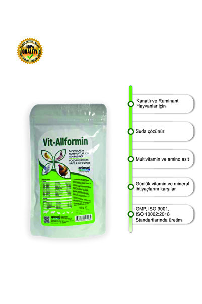 animari Vit-Alformin Kanatlı ve Ruminant Hayvanlar için Yem Premiksi Animari