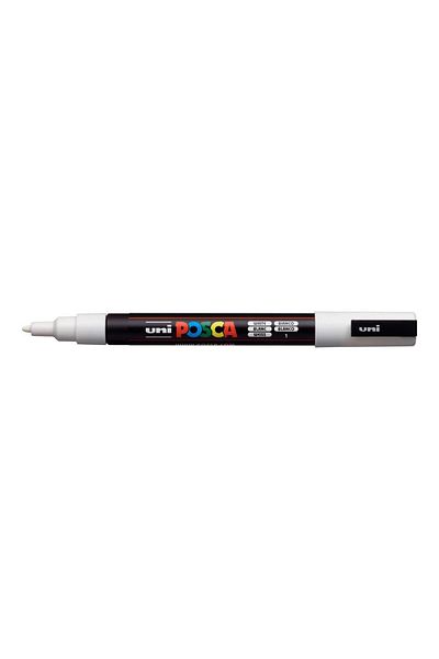 UNİ-BALL Uni-Ball Marker Painting Posca Water-Based Poster 0.9-1.3 mm White (Pack of 6)