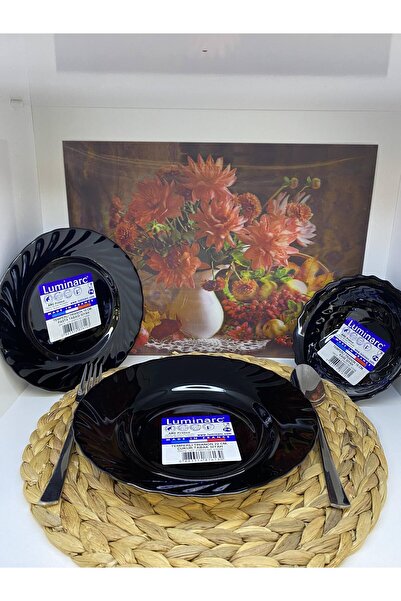 Luminarc Arcopal Trianon Siyah 18 Parça Yemek Takımı