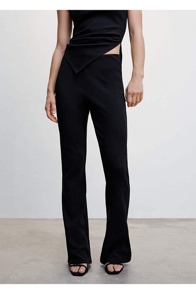 MANGO Woman Flared Knitwear Trousers