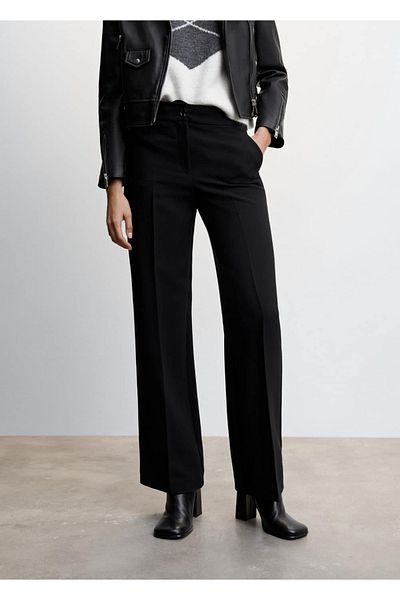 MANGO Woman Flowy Palazzo Trousers