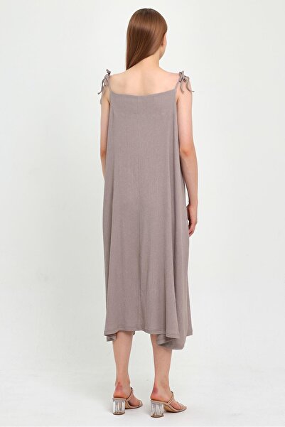 ALEXANDERGARDI TIE-DETAIL STRAP MIDI DRESS (B23-00133)