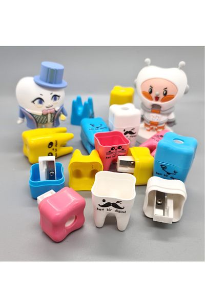 dentalfırsat Tooth Shaped Pencil Sharpener 20pcs
