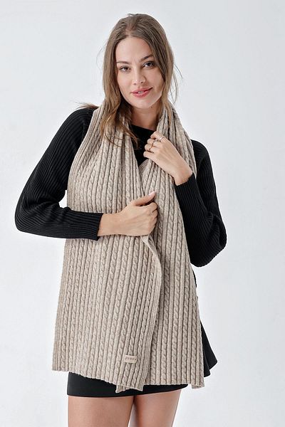 CHUBA Дамски плетен шал от норка, мек на допир, 23W504