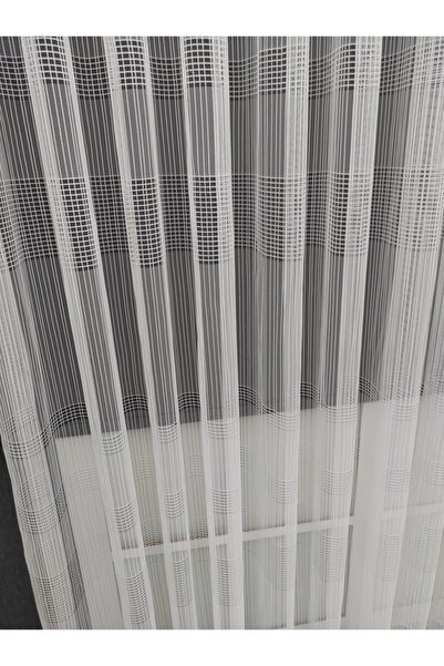 Brillant High Quality Ecru Dreamer Scalloped Plain Tulle Curtain - 1/2,5 Pile