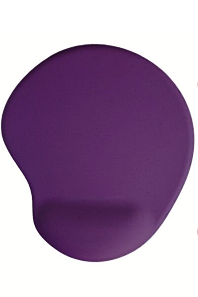 usin Oval Mor Kum Desen Bilek Destekli Kaymaz Taban Bilgisayar Notebook Mouse Pad - Bileklikli Mausped