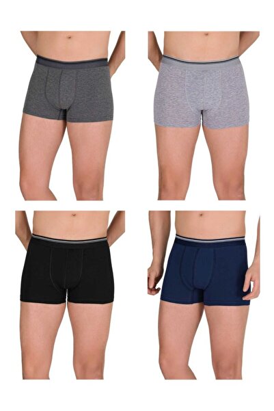 Berrak Ανδρικά μποξεράκια 4 τεμαχίων (4 τεμάχια) από βαμβάκι και λύκρα σε μικτά χρώματα