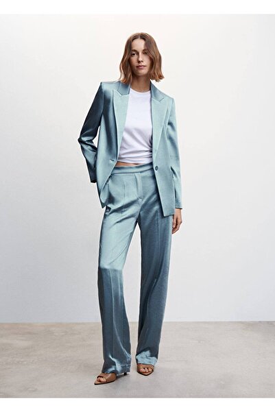 MANGO Woman Jachetă Blazer din satin