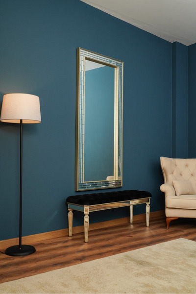 Kentin Aynası Pix Silver Masif Ağaç Çerçeve Dikdörtgen Dekoratif Duvar Aynası...