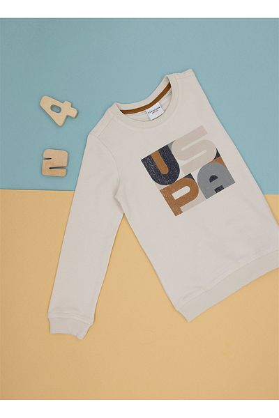 U.S. Polo Assn. BASE. Polo Assn. Men's Stone Sweatshirt SEMBAKIDS
