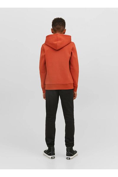 Jack & Jones Junior Rotes Sweatshirt für Herren - Jelogo Printed, Sweat Hood 2 COL 22/23 NOOS