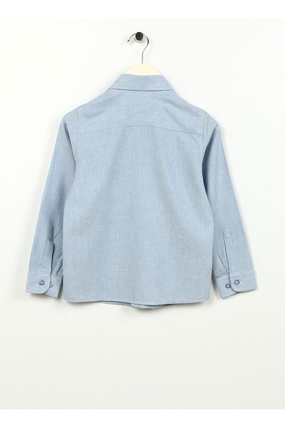 U.S. Polo Assn. ΒΑΣΗ. Polo Assn. Ανδρικό πουκάμισο γαλάζιο AKISKIDS023K
